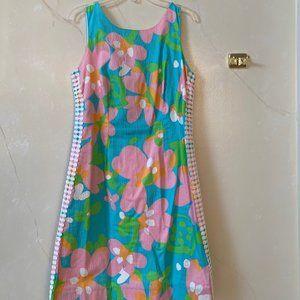 Lilly Pulitzer Blue and Pink Floral Shift Dress